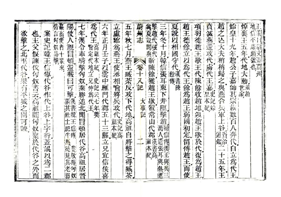 光绪《蔚州志》影印原页 P500